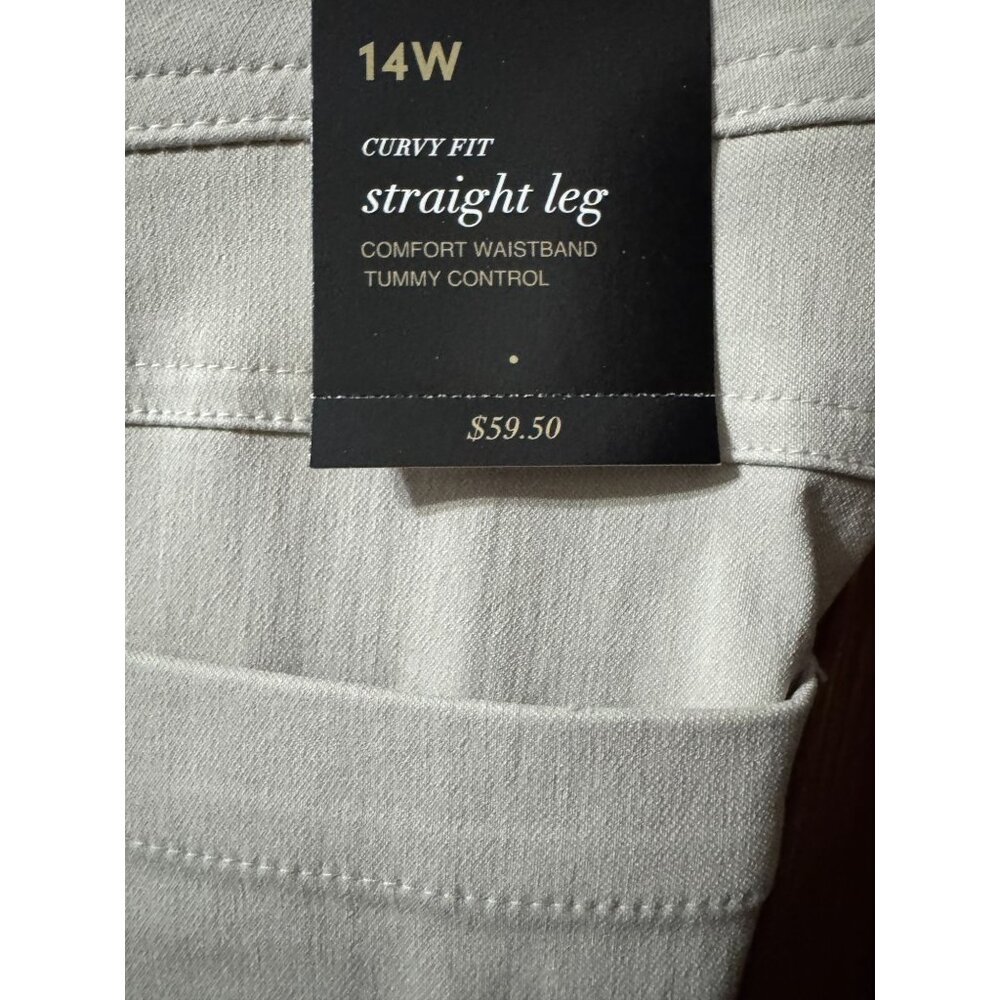 Macys JM Collection Women's Pant NWT Size 14W Tan/Khaki - Picture 7 of 7